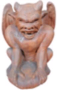 Cast Iron Demon Gargoyle Statue